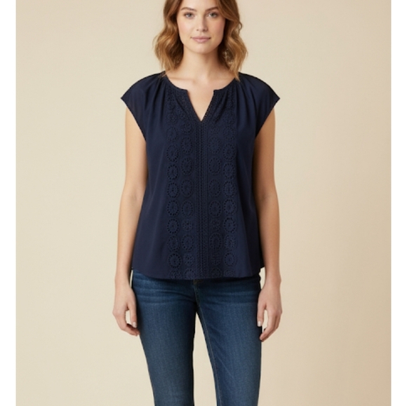 RAVIVA BLUE BOHEMIAN BLOUSE SIZE SMALL OVERSIZED - Picture 2 of 6